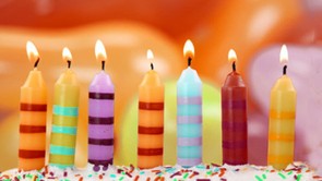 candles on a birthday cake