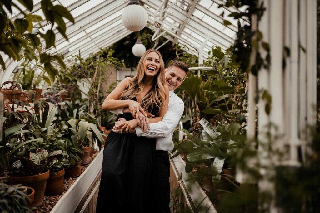 engagement photo with invisalign